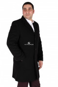 Оптом Пальто мужское черного цвета 16Ch в Санкт-Петербурге, фото 2