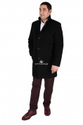 Оптом Пальто мужское черного цвета 16Ch, фото 3