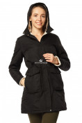 Оптом Куртка парка демисезонная женская черного цвета 17099Ch, фото 5
