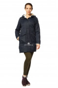 Оптом Куртка парка демисезонная женская ПИСК сезона темно-синего цвета 17099TS в Сочи