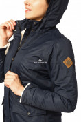 Оптом Куртка парка демисезонная женская ПИСК сезона темно-синего цвета 17099TS, фото 6