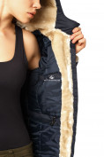 Оптом Куртка парка демисезонная женская ПИСК сезона темно-синего цвета 17099TS, фото 7