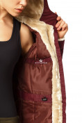 Оптом Куртка парка демисезонная женская ПИСК сезона бордового цвета 17099Bo, фото 8