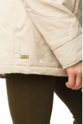 Оптом Куртка парка демисезонная женская ПИСК сезона бежевого цвета 17099B в Уфе, фото 3