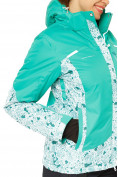 Оптом Куртка горнолыжная женская зеленого цвета 17122Z, фото 6