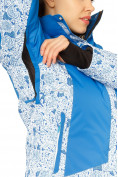 Оптом Костюм горнолыжный женский синего цвета 017122S, фото 6