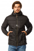 Оптом Куртка мужская стеганная черного цвета 1741Ch, фото 2