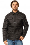 Оптом Куртка мужская стеганная черного цвета 1743Ch в Казани, фото 2