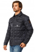 Оптом Куртка мужская стеганная темно-синего цвета 1743TS в Волгоградке, фото 3