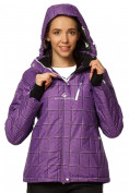 Оптом Куртка горнолыжная женская фиолетового цвета 1766F в Уфе