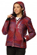 Оптом Куртка горнолыжная женская бордового цвета 1766Bo, фото 4