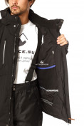 Оптом Куртка горнолыжная мужская большого размера черного цвета 1767Ch, фото 6
