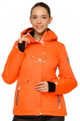 Оптом Куртка горнолыжная женская оранжевого цвета 1770О в Новосибирске