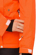 Оптом Куртка горнолыжная женская оранжевого цвета 1770О, фото 6
