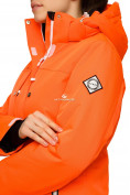 Оптом Куртка горнолыжная женская оранжевого цвета 1770О в Новосибирске, фото 7