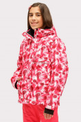 Оптом Куртка горнолыжная подростковая для девочки розового цвета 1773R в Казани, фото 2