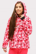 Оптом Куртка горнолыжная подростковая для девочки розового цвета 1773R в Перми, фото 4