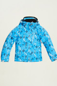 Оптом Куртка горнолыжная подростковая для девочки синего цвета 1774S в Перми