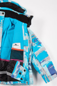 Оптом Куртка горнолыжная подростковая для девочки голубого цвета 1774Gl, фото 4