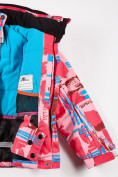 Оптом Куртка горнолыжная подростковая для девочки розового цвета 1774R, фото 4