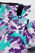 Оптом Куртка горнолыжная подростковая для девочки фиолетового цвета 1774F, фото 7