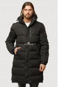 Оптом Куртка зимняя удлиненная мужская черного цвета 1780Ch, фото 2