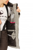 Оптом Куртка горнолыжная женская большого размера серого цвета 1783Sr в Волгоградке, фото 6