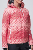 Оптом Куртка горнолыжная женская персикового цвета 1786P в Казани, фото 3