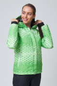 Оптом Куртка горнолыжная женская зеленого цвета 1786Z