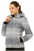 Оптом Куртка горнолыжная женская большого размера серого цвета 17881Sr, фото 2