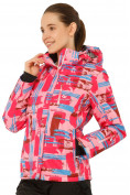 Оптом Куртка горнолыжная женская розового цвета 1801R в Новосибирске, фото 2