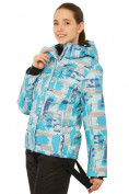 Оптом Куртка горнолыжная женская голубого цвета 1801Gl, фото 2