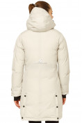 Оптом Куртка парка зимняя женская бежевого цвета 1802B, фото 4