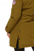 Оптом Куртка парка зимняя женская цвета хаки 1802Kh, фото 5
