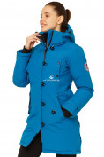 Оптом Куртка парка зимняя женская синего цвета 1802S в Самаре, фото 3