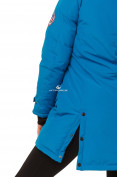 Оптом Куртка парка зимняя женская синего цвета 1802S в Омске, фото 5