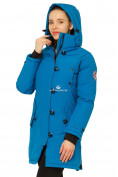 Оптом Куртка парка зимняя женская синего цвета 1802S в Сочи, фото 6