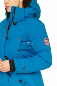 Оптом Куртка парка зимняя женская синего цвета 1802S в Казани, фото 7