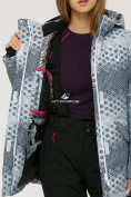 Оптом Куртка горнолыжная женская серого цвета 1803Sr, фото 7