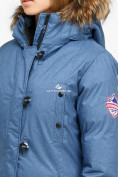 Оптом Куртка парка зимняя женская голубого цвета 1805Gl в Перми, фото 6