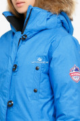Оптом Куртка парка зимняя женская синего цвета 1805S в Перми, фото 6