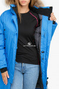 Оптом Куртка парка зимняя женская синего цвета 1805S в Сочи, фото 7