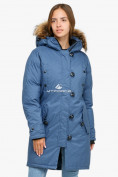 Оптом Куртка парка зимняя женская голубого цвета 1805Gl в Уфе, фото 2