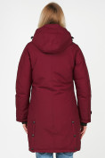 Оптом Куртка парка зимняя женская бордового цвета 1806Bo в Казани, фото 5