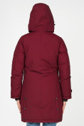 Оптом Куртка парка зимняя женская бордового цвета 1806Bo в Казани, фото 6