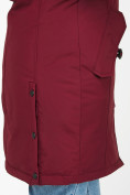Оптом Куртка парка зимняя женская бордового цвета 1806Bo в Перми, фото 9