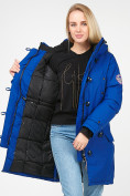 Оптом Куртка парка зимняя женская синего цвета 1806S в Перми, фото 8