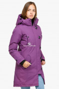 Оптом Куртка парка зимняя женская фиолетового цвета 1806F в Перми, фото 2