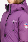 Оптом Куртка парка зимняя женская фиолетового цвета 1806F, фото 6