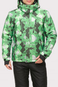 Оптом Куртка горнолыжная мужская зеленого цвета 18108Z в Перми